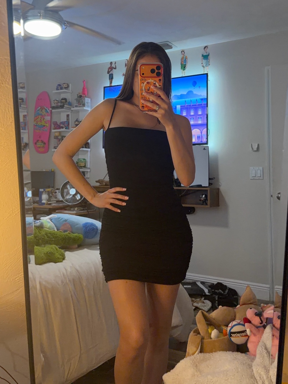 Classic Black Bodycon Dress - Women's Little Black Dress
